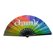 Load image into Gallery viewer, SPECIAL Chunk Fan | Rainbow | High Quality Bamboo