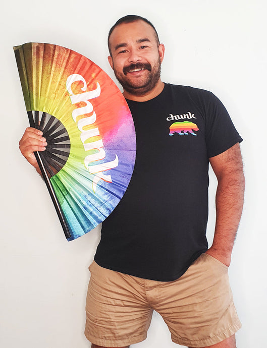 SPECIAL Chunk Fan | Rainbow | High Quality Bamboo