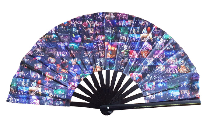 TR!P COLLAGE FAN | HIGH QUALITY BAMBOO | HUGE!